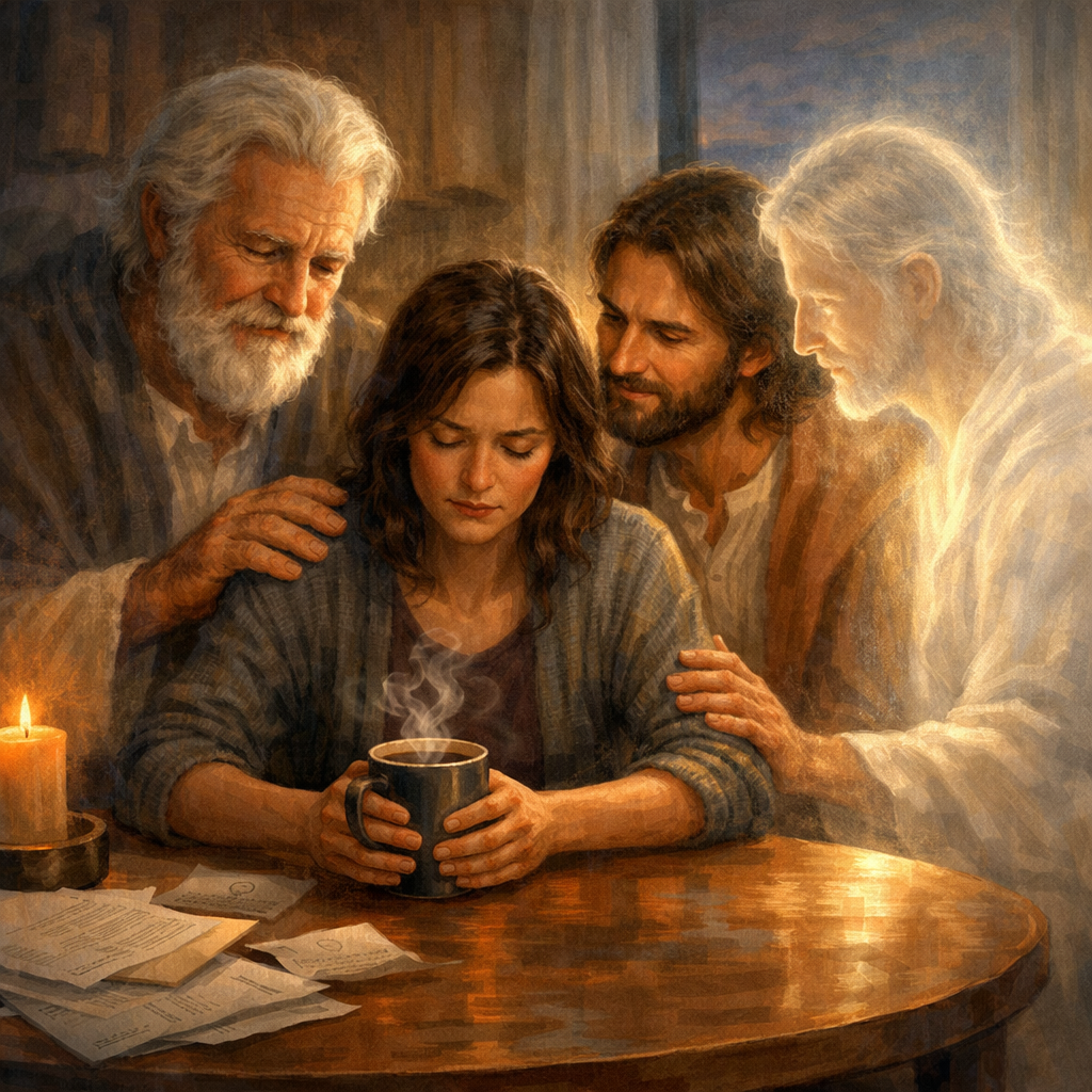 Father God, Jesus and Holy Spirit surrounding you too