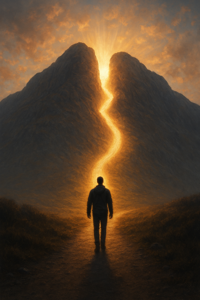 Path through the mountain